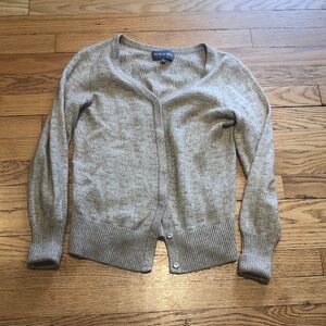 Michael Stars V Neck Crew Neck Button Down Cardigan. Beige color. Size XS.
